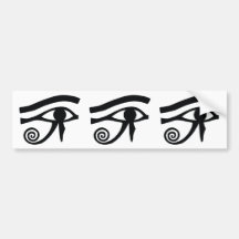 Ojo de los Hieroglyphics de Horus Etiqueta De Parachoque