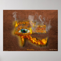 Ojo de Wadjet de la impresión egipcia del arte de  Posters