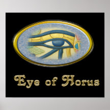 Ojo del poster egipcio de dios de Horus