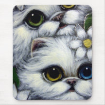 OJO IMPAR BLANCO Mousepad de los GATOS PERSAS Alfombrillas De Ratón
