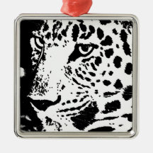 Ojo negro y blanco del leopardo ornamentos de reyes magos
