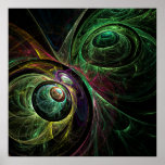 Ojo para observar la impresión del arte abstracto posters