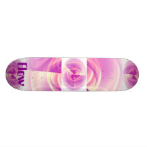 Ojo púrpura del flujo tabla de patinar