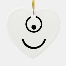 Ojo sonriente del cyclope ornamento para arbol de navidad
