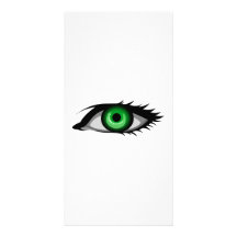 Ojo verde tarjetas personales con fotos