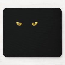 Ojos de gato negro Mousepad