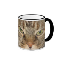 Ojos de gato taza de café