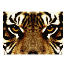 Ojos de un tigre invitación personalizada