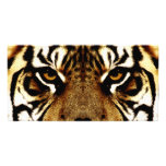 Ojos de un tigre tarjeta fotográfica personalizada
