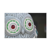 Ojos del búho impresión en lienzo estirada