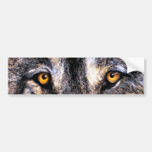 Ojos del lobo pegatina de parachoque