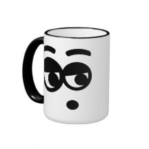 Ojos divertidos de la cara tazas