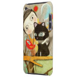 ojos enormes del gato del pájaro del caso del tact Case-Mate iPod touch coberturas