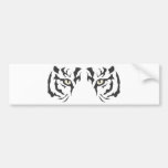 Ojos salvajes del tigre etiqueta de parachoque