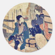 Okabe por Katsushika, Hokusai Ukiyoe Pegatinas