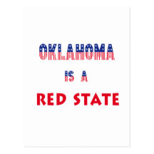 Oklahoma es un estado rojo tarjetas postales