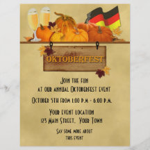 Oktoberfest, calabazas, cerveza, aviador tarjeta publicitaria
