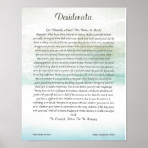 Ola oceánica de los DESIDERÁTUMS Poster