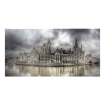 Old City of Ghent Foto Karten