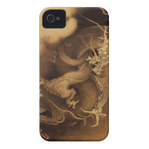 Old oriental dragon Case-Mate iPhone 4 coberturas