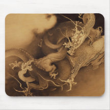 Old oriental dragon tapete de ratones