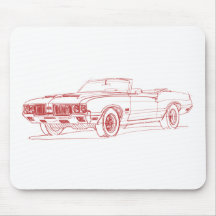 Olds 442 1970 conv alfombrilla de ratones