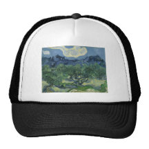 Olivos en un paisaje montañoso gorro de camionero
