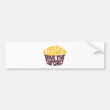 Olvide a los niños - oro+Chocolate Pegatina De Parachoque