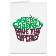 Olvide a los niños - verde+Chocolate oscuro Felicitacion