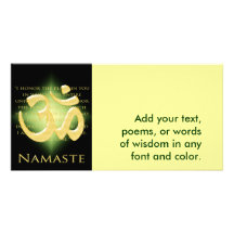 OM en el negro y el oro - Namaste Tarjetas Personales Con Fotos
