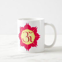 OM en la flor Taza