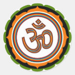 OM espiritual en Lotus firma a los pegatinas
