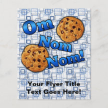OM Nom Nom, galletas del amor de Meme Tarjetas Publicitarias