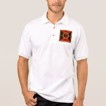 OM Yantra rojo/negro/oro Camiseta