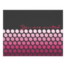Ombre rosado puntea la invitación
