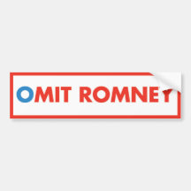 Omita a la pegatina para el parachoques de Romney  Pegatina De Parachoque