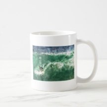 Onda grande que practica surf taza de café