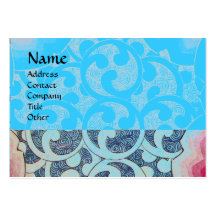 ONDAS, azul rosado brillante, vibrante Tarjetas Personales