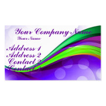 Ondas coloridas 5 plantilla de tarjeta personal