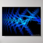Ondas de choque azules poster