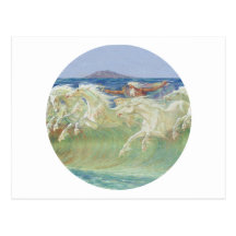 ONDAS DE HORSES RIDE THE DE REY NEPTUNO TARJETAS POSTALES