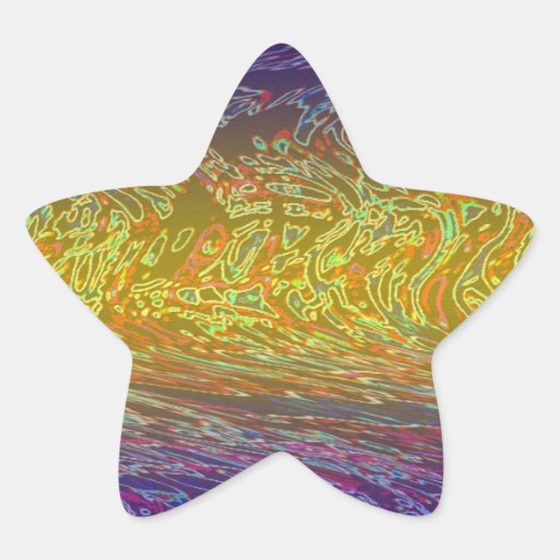 Ondas de la chispa de RGBT: Estrella, corazón, cua Calcomanía Forma De Estrella Personalizadas