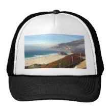 Ondas de la costa del océano gorros bordados