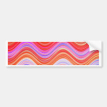 Ondas de los colores, colores en colores pastel, m pegatina de parachoque