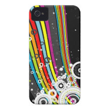 Ondas del arco iris iPhone 4 Case-Mate cárcasa