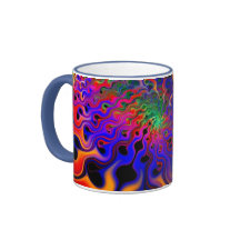 Ondas del fractal de la taza de café del color