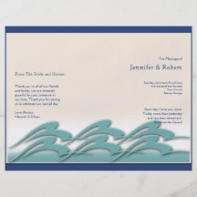 Ondas del programa del boda de la marina de guerra flyer personalizado