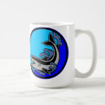 Ondas del tiburón taza