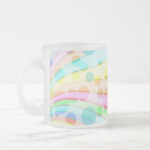 Ondas en colores pastel femeninas lindas de los cí taza de café