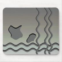Ondas gris oscuro. Diseño abstracto Tapete De Raton